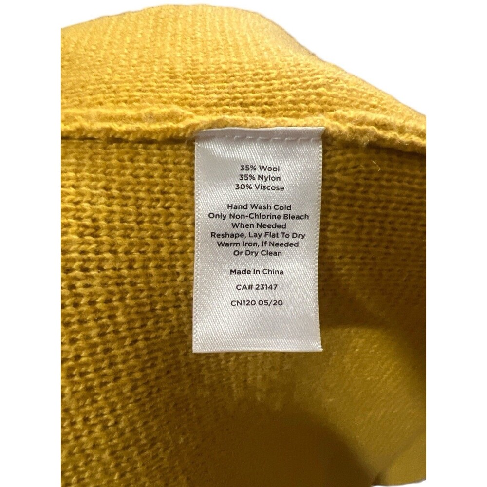 Talbots Milano Stitch Sweater Jacket Harvest Sun Yellow Size Medium Cardigan NWT - Picture 8 of 8
